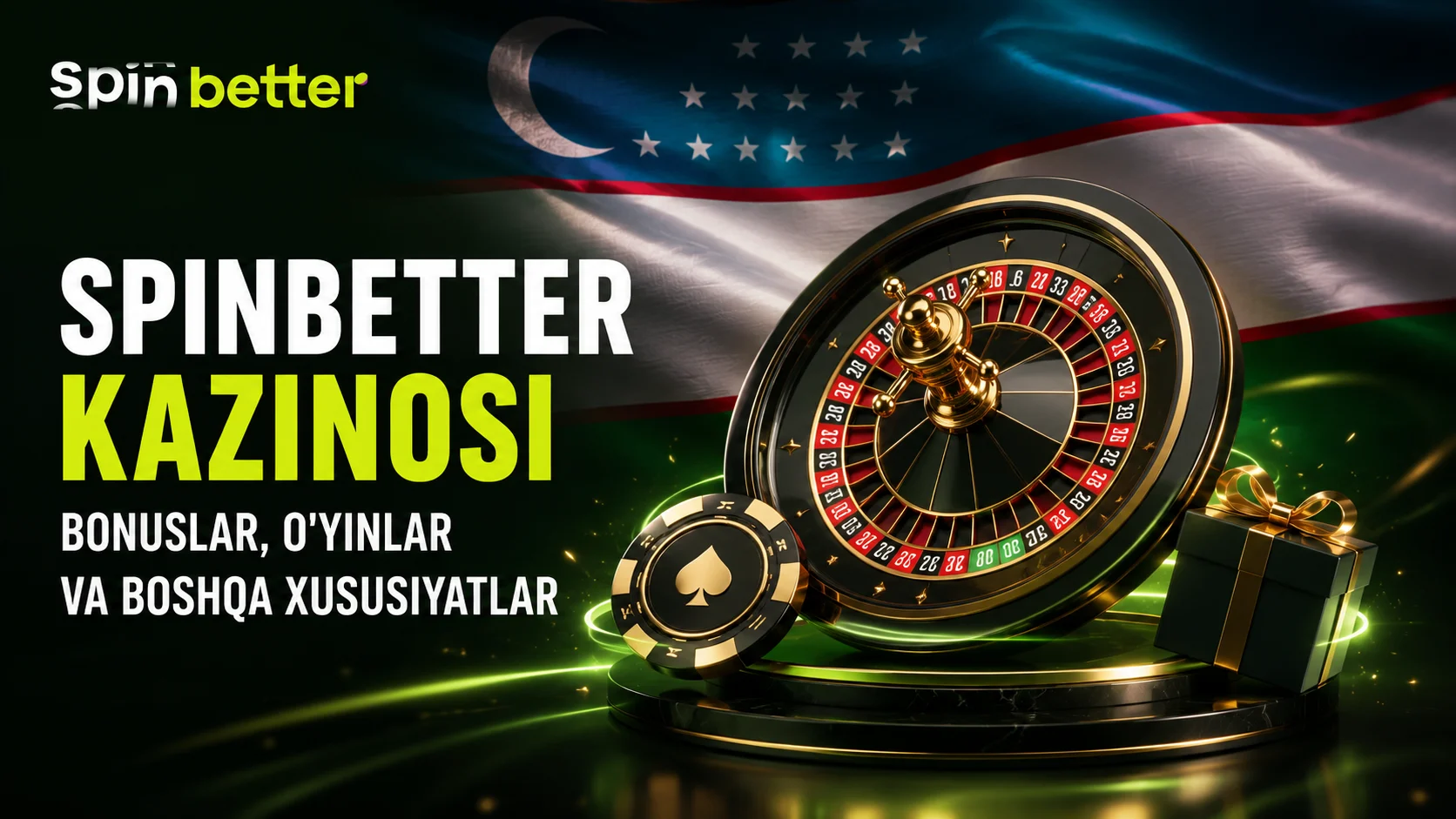 SpinBetter kazinosida bonuslar va o‘yinlar